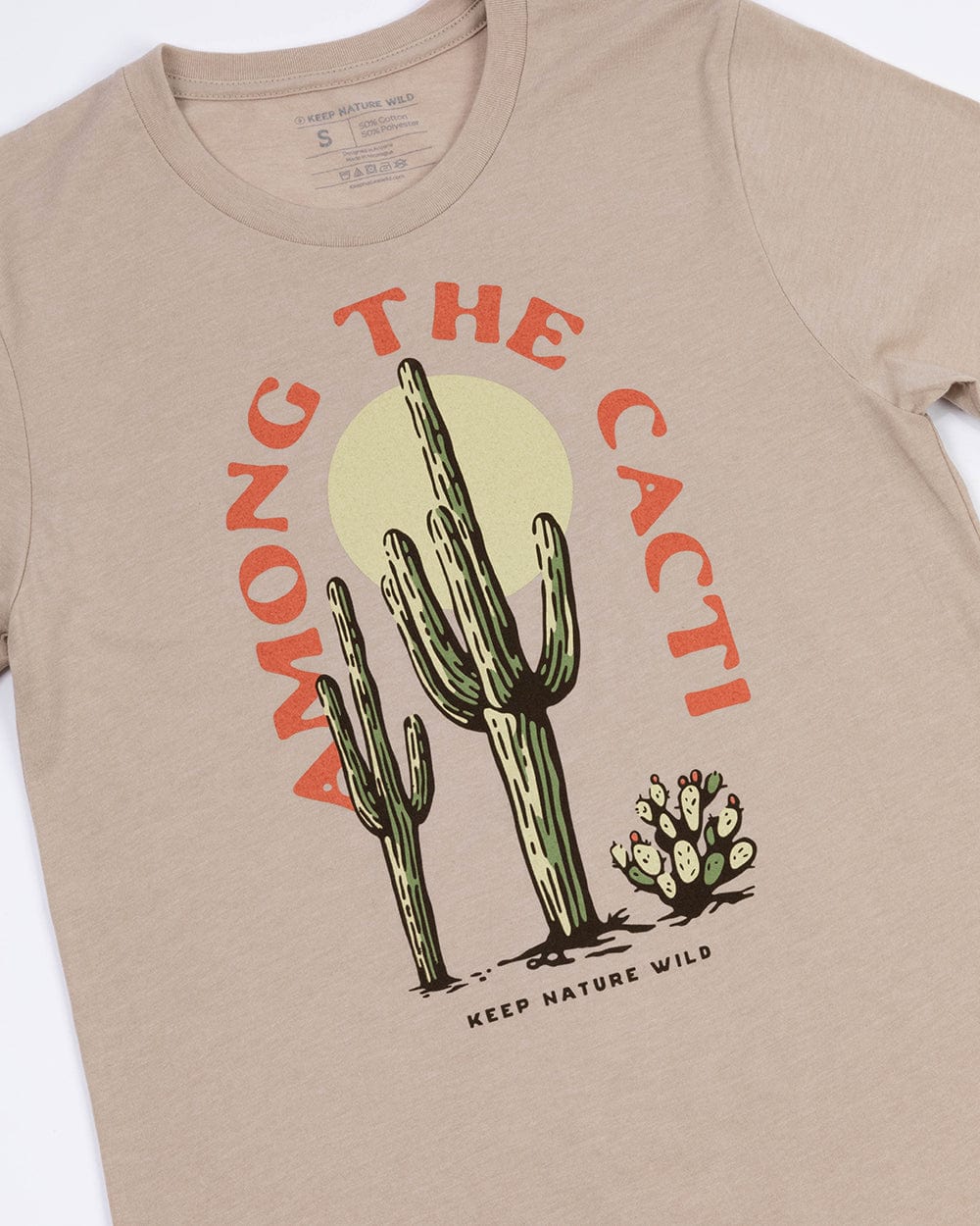 Keep It Wild Tee Among the Cacti Unisex Tee | Heather Tan