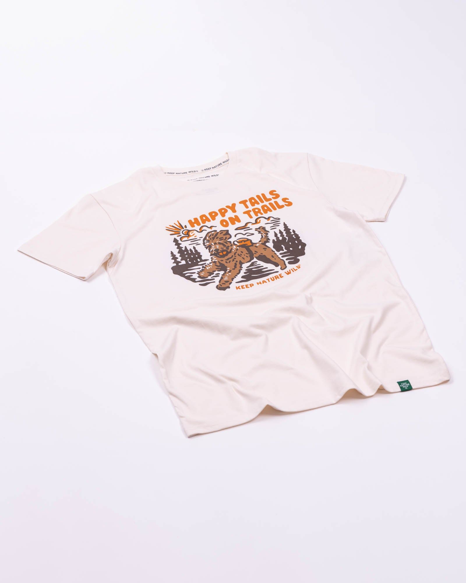 Keep Nature Wild 2 Dog Tees + 9 Stickers Free | Happy Tails on Trails & Barking Up All the Trees | Bundle