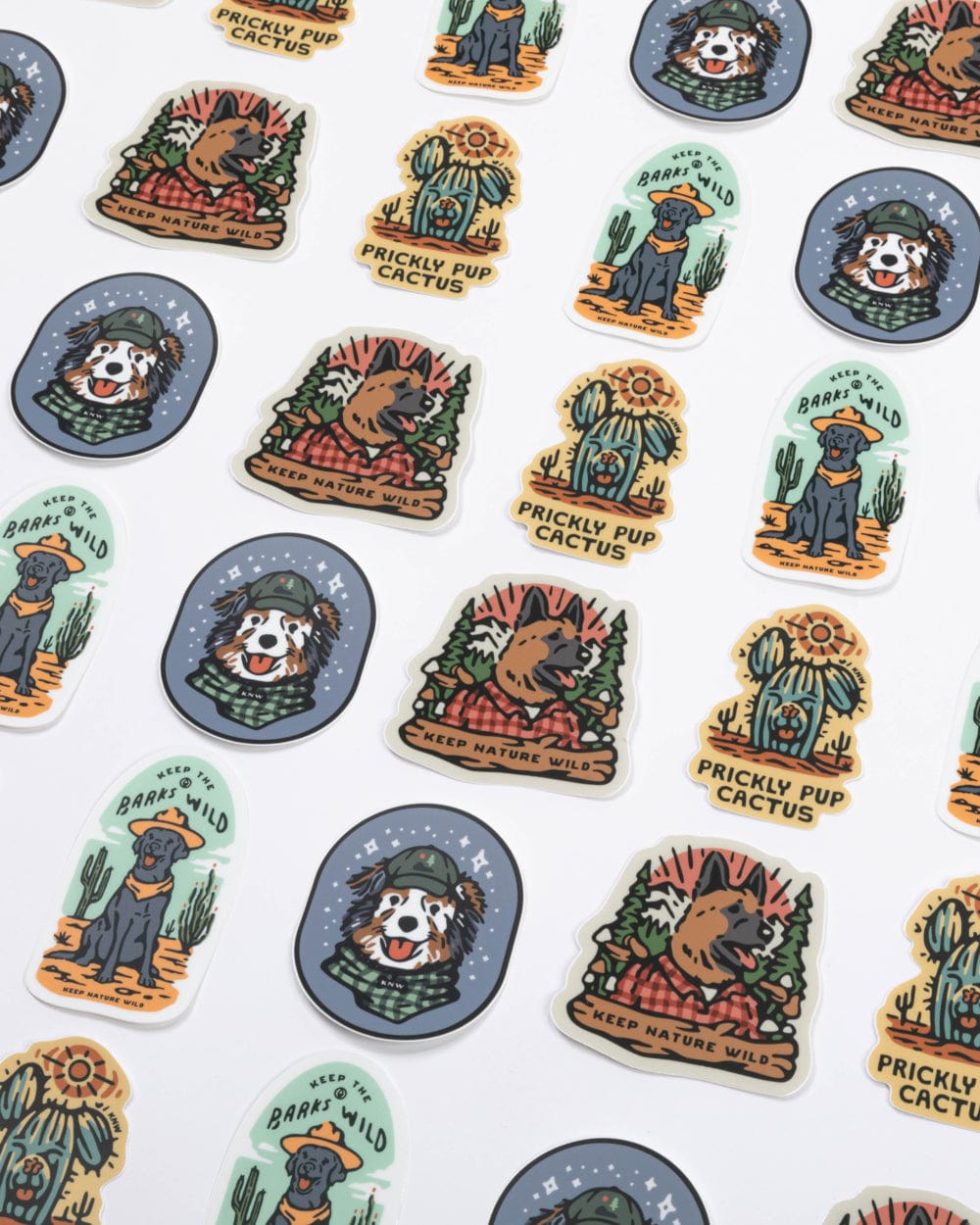 Keep Nature Wild Sticker Pack Adventure Pups Stickers Bundle | 9-Pack