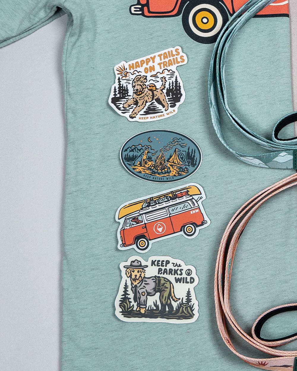 Keep Nature Wild Sticker Pack Adventure Pups Stickers Bundle | 9-Pack