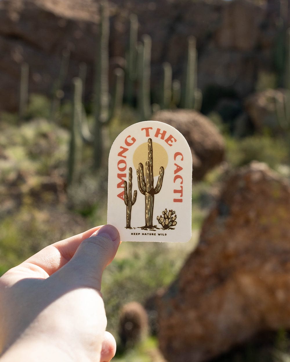 Keep Nature Wild Sticker Among the Cacti | Sticker