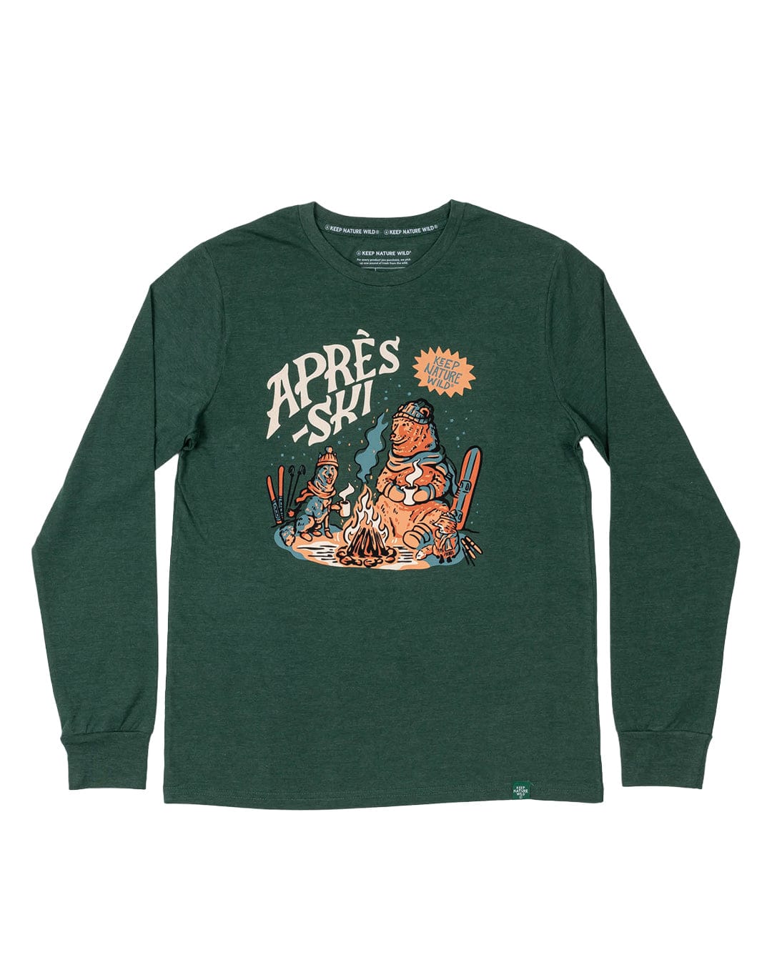 Keep Nature Wild Long Sleeve Apres Ski Unisex Long Sleeve Shirt | Heather Forest