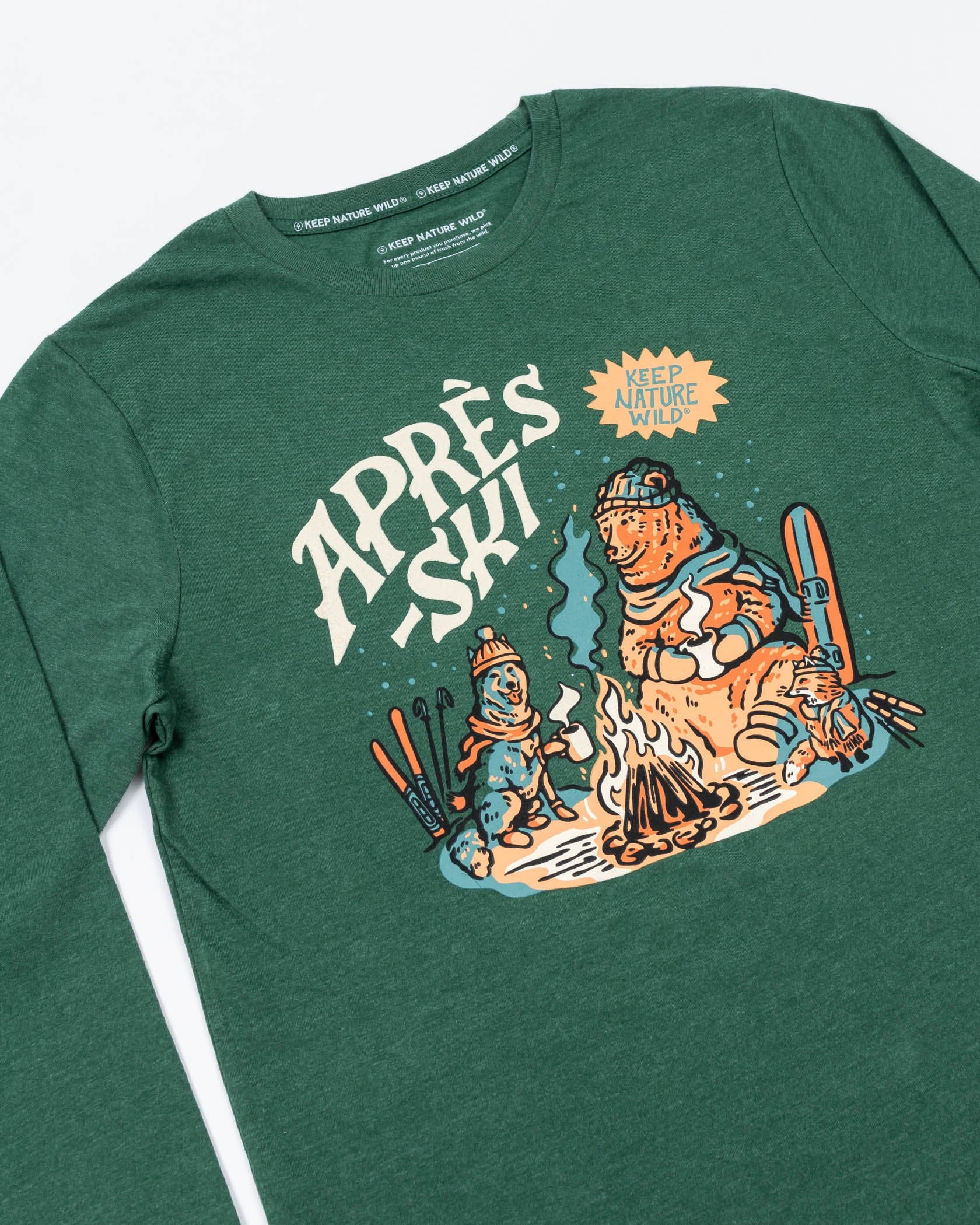 Keep Nature Wild Long Sleeve Apres Ski Unisex Long Sleeve Shirt | Heather Forest