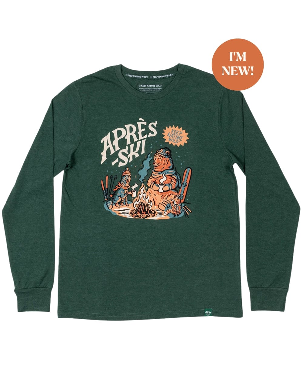 Keep Nature Wild Long Sleeve Apres Ski Unisex Long Sleeve Shirt | Heather Forest