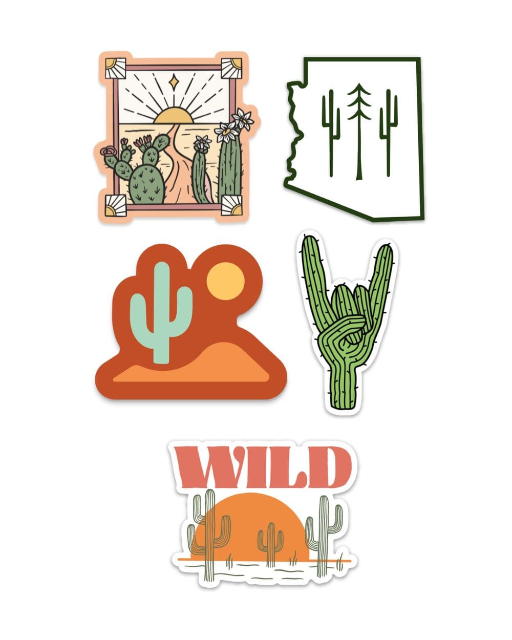 Keep Nature Wild Arizona Sticker Bundle - 5 Pack