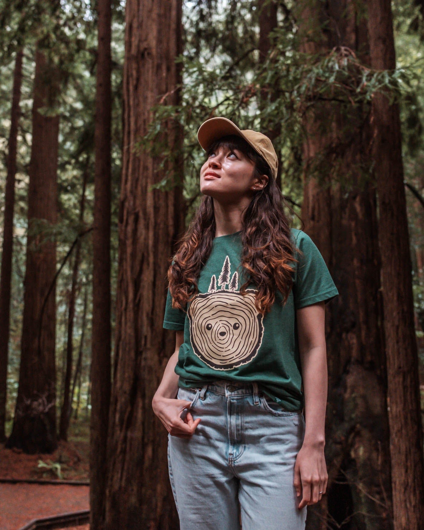 Keep Nature Wild Tee Bear Tree Unisex Tee | Heather Forest