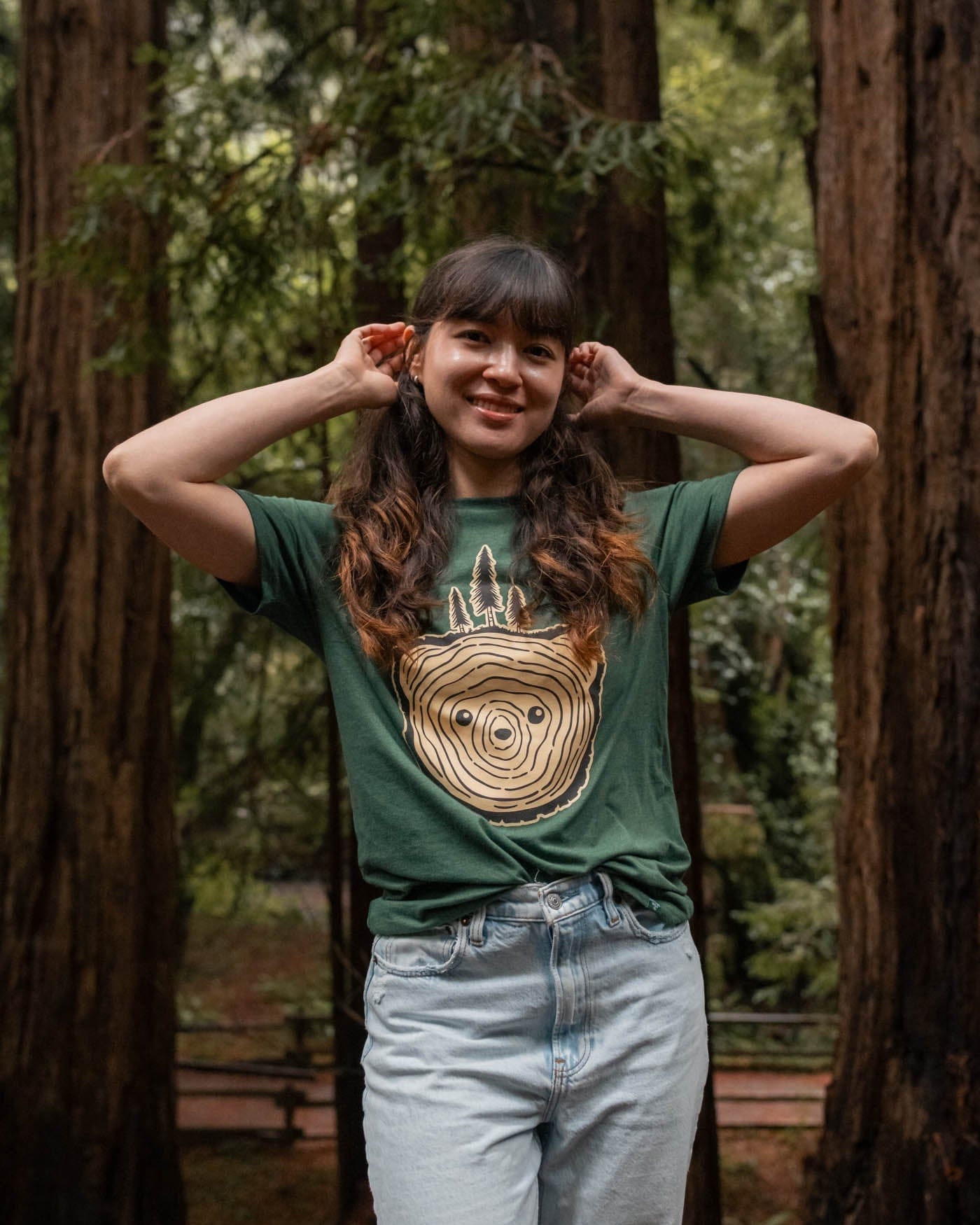 Keep Nature Wild Tee Bear Tree Unisex Tee | Heather Forest