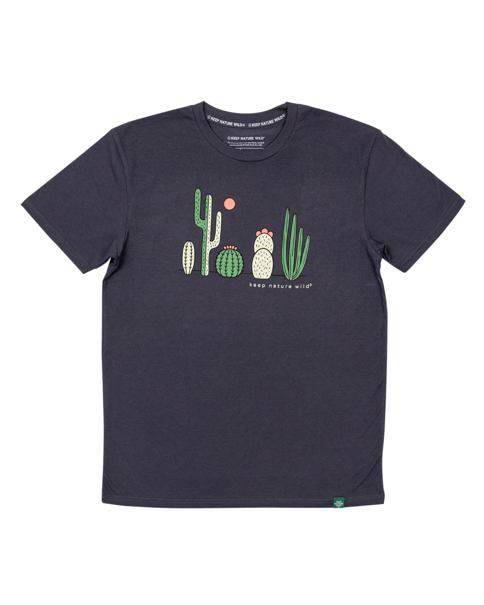 Keep Nature Wild Tee Cactus Friends Unisex Tee | Coal