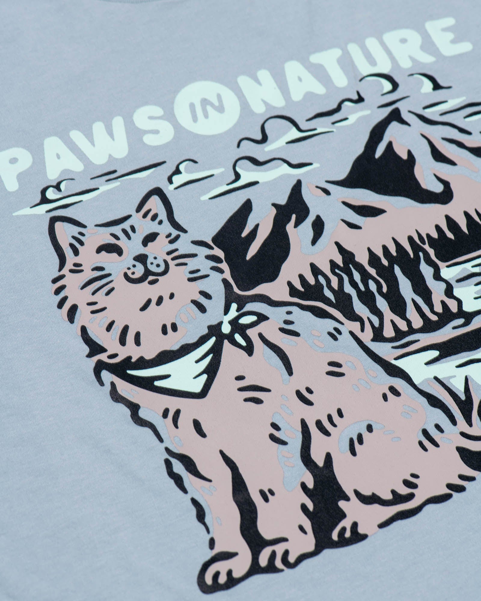 Keep Nature Wild Tee Cat Paws in Nature Unisex Tee | Morning Mist