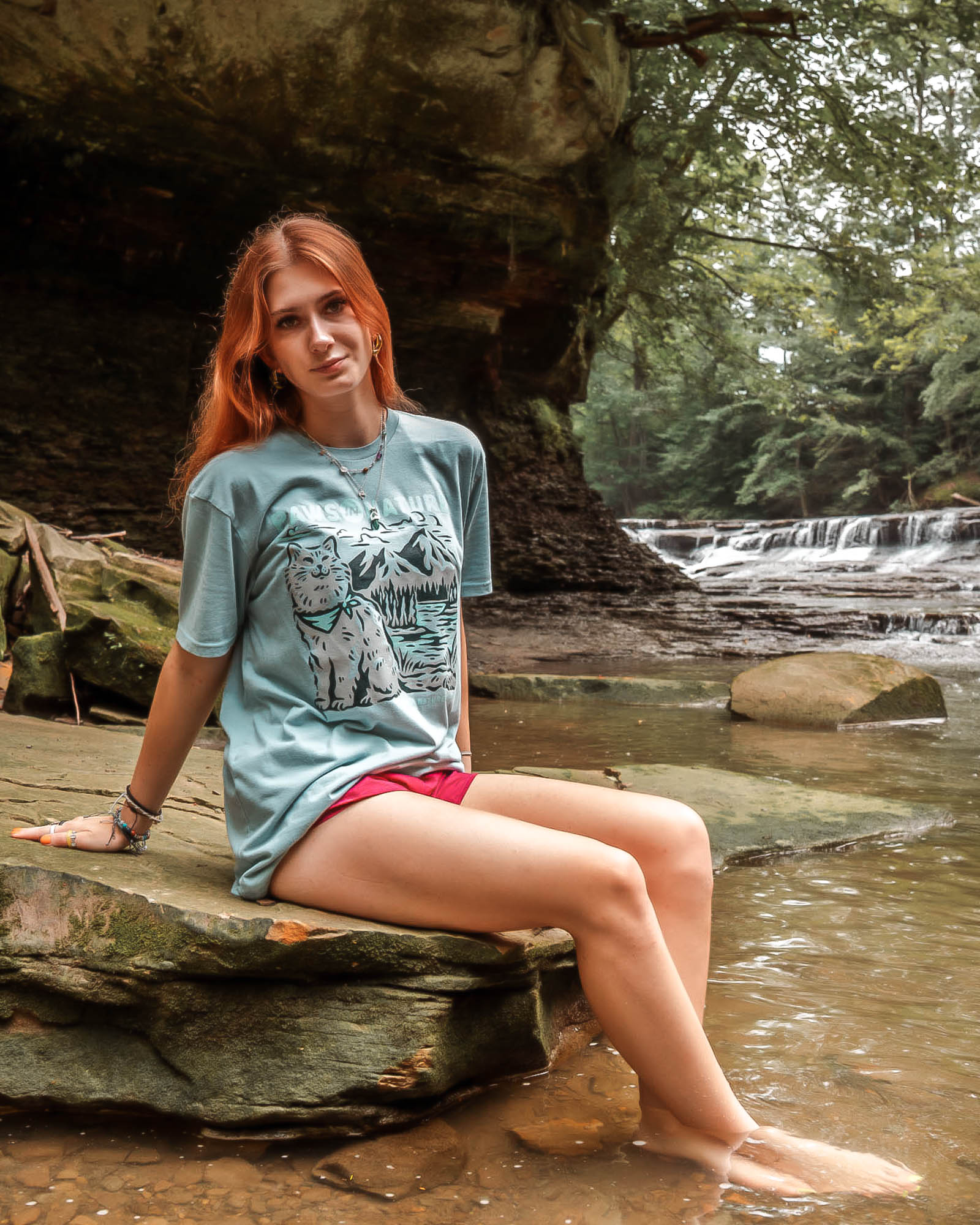 Keep Nature Wild Tee Cat Paws in Nature Unisex Tee | Morning Mist