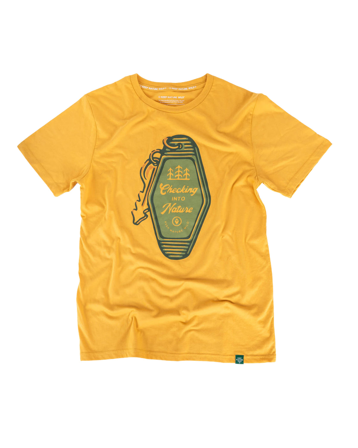 Keep Nature Wild Tee Checking Into Nature | Unisex Tee | Mustard
