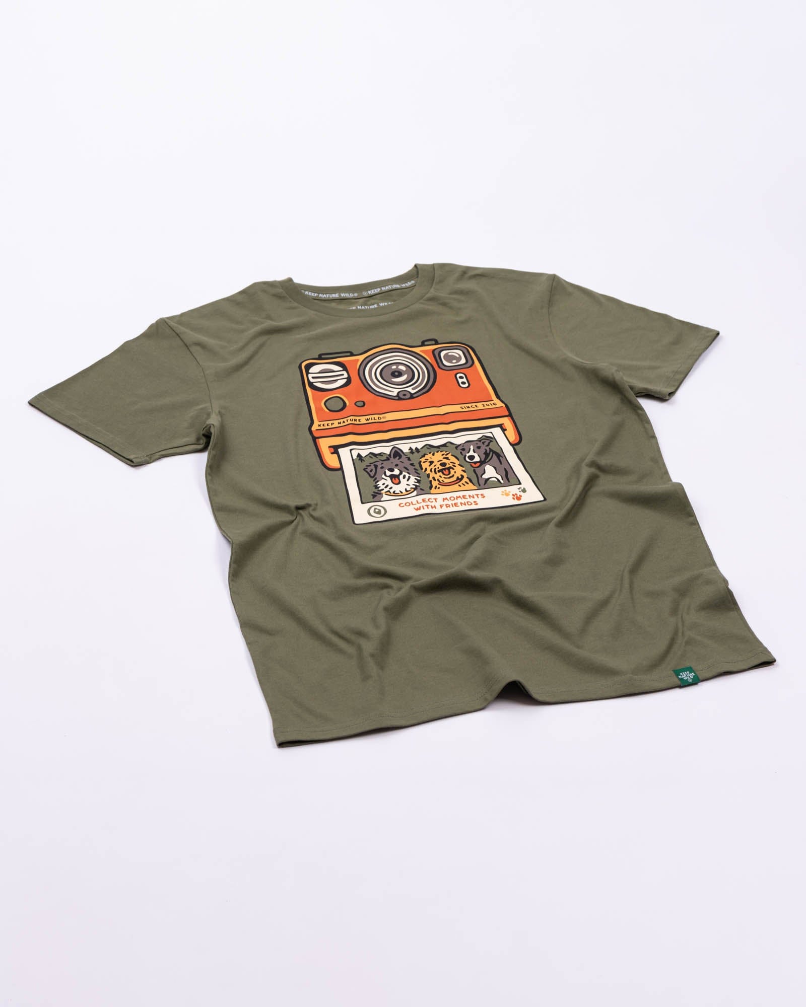 Keep Nature Wild Tee Collect Moments with Friends Unisex Tee | Olive