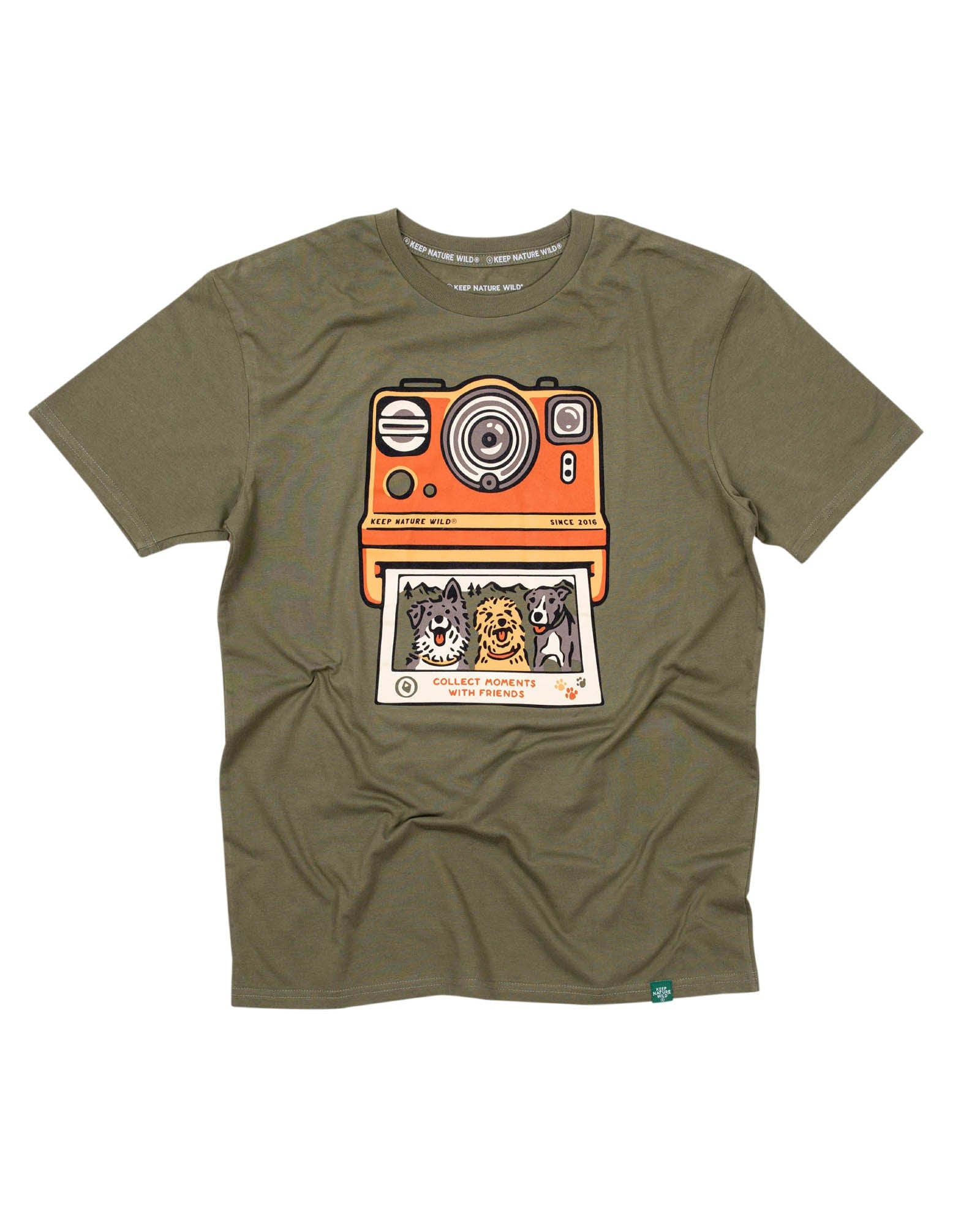 Keep Nature Wild Tee Collect Moments with Friends Unisex Tee | Olive