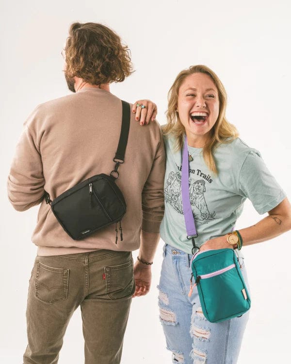 Keep Nature Wild Crossbody Bag + Mystery Stickers Bundle | Teal/Lavender