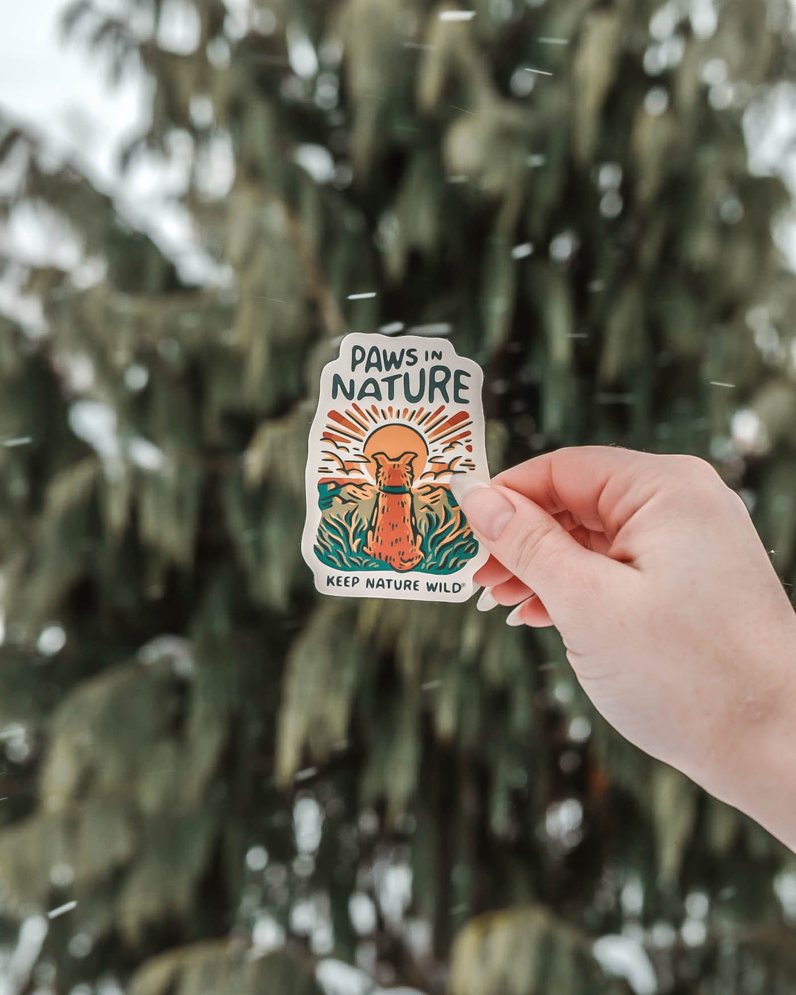 Keep Nature Wild Sticker Dog Paws in Nature | Sticker