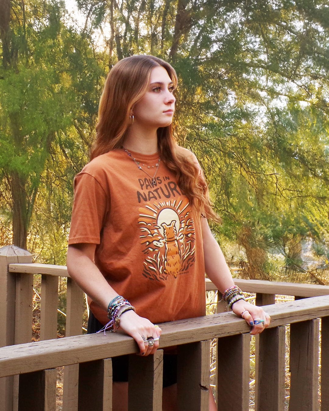 Keep Nature Wild Tee Dog Paws in Nature Unisex Tee | Redwood