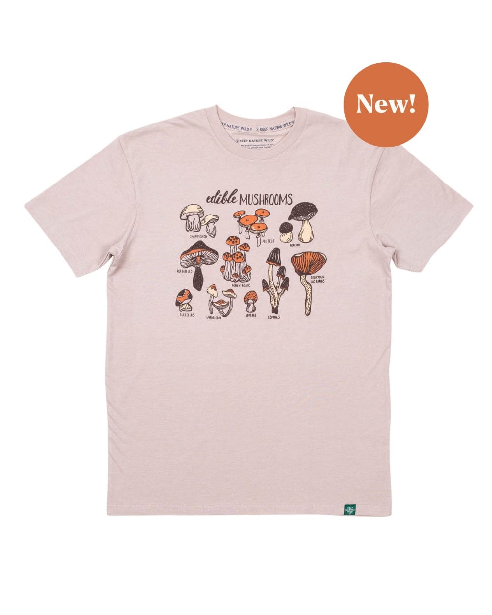 Keep Nature Wild Tee Edible Mushrooms Unisex Tee | Heather Tan