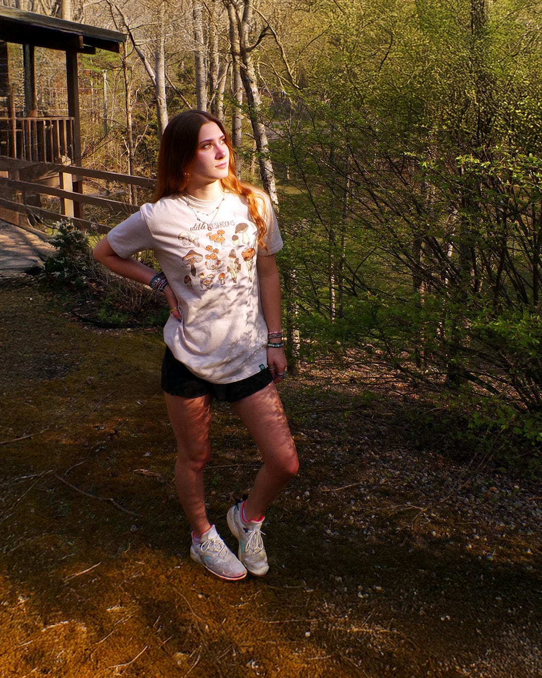 Keep Nature Wild Tee Edible Mushrooms Unisex Tee | Heather Tan