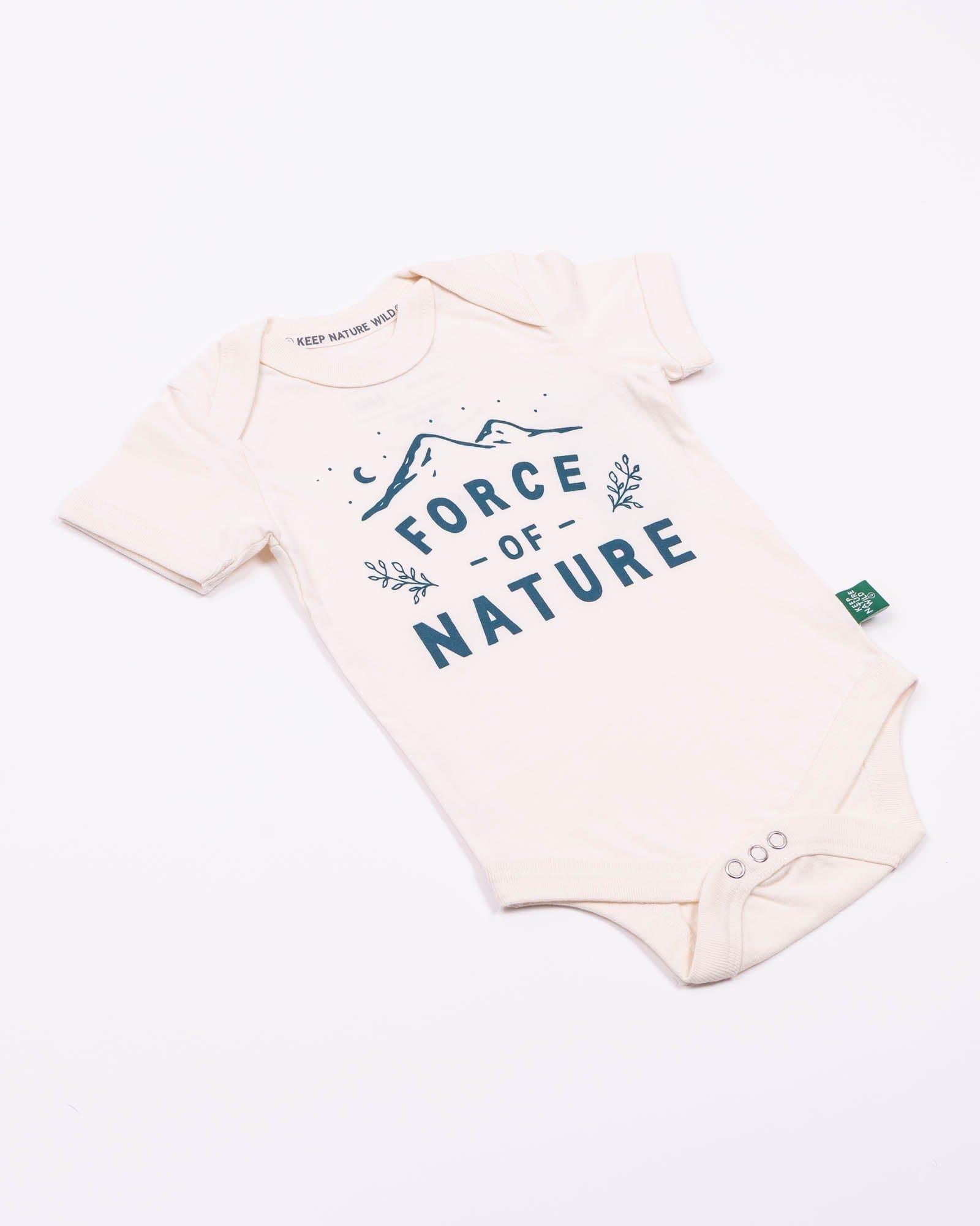 Keep Nature Wild Kids Force of Nature Baby Bodysuit | Heather Natural