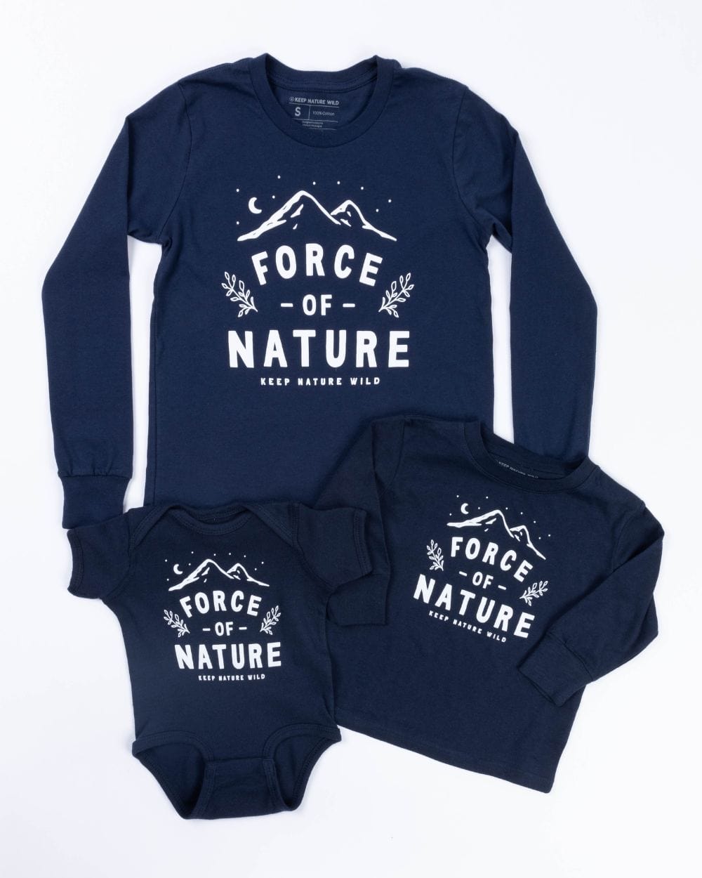 Keep Nature Wild Kids Force of Nature Youth Long Sleeve | Navy