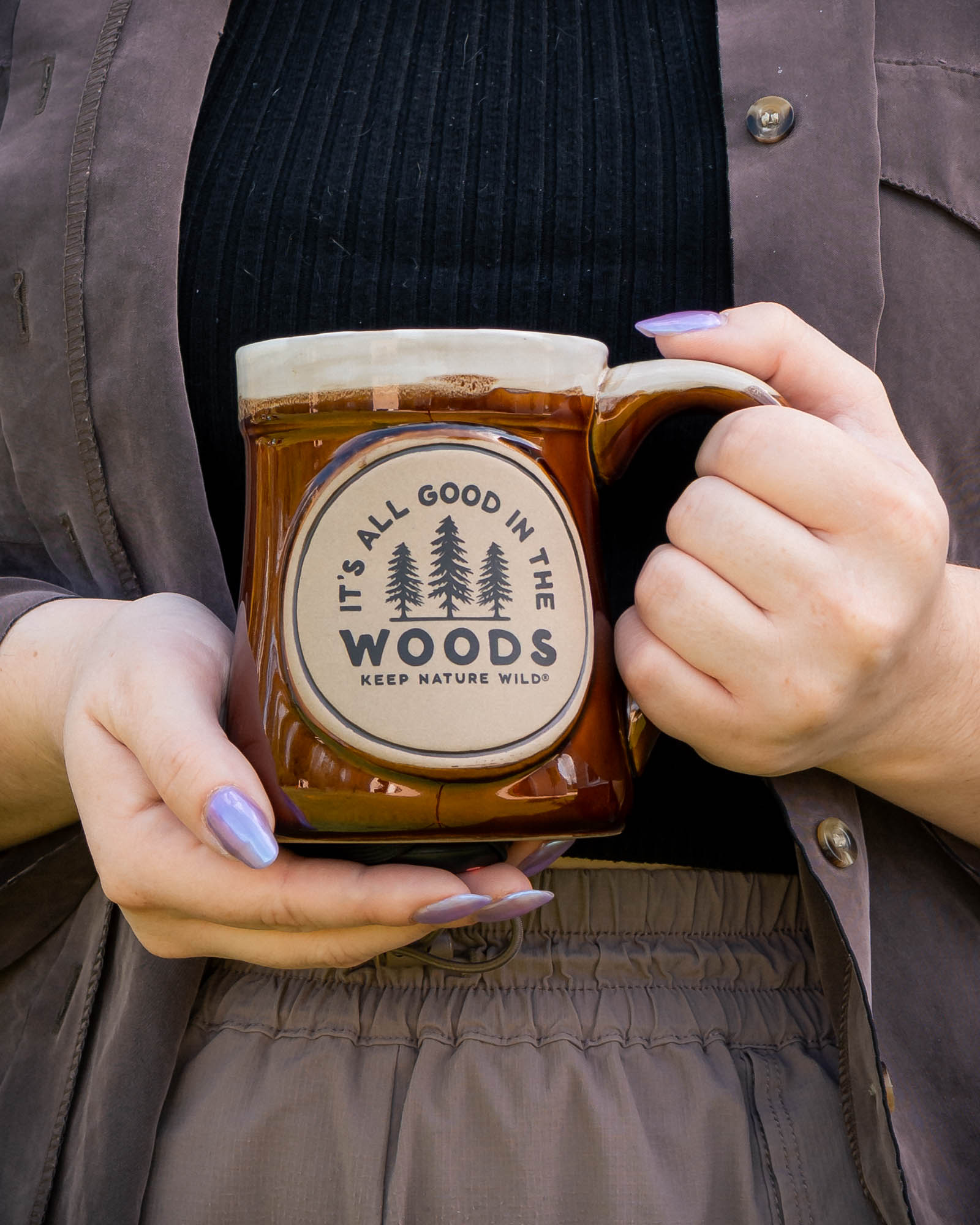 Keep Nature Wild Mug Good In The Woods Ceramic Mug | Brown