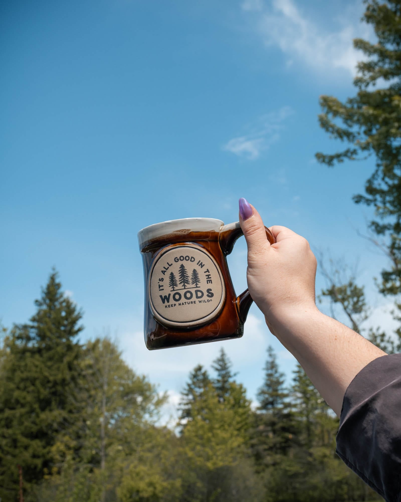 Keep Nature Wild Mug Good In The Woods Ceramic Mug | Brown