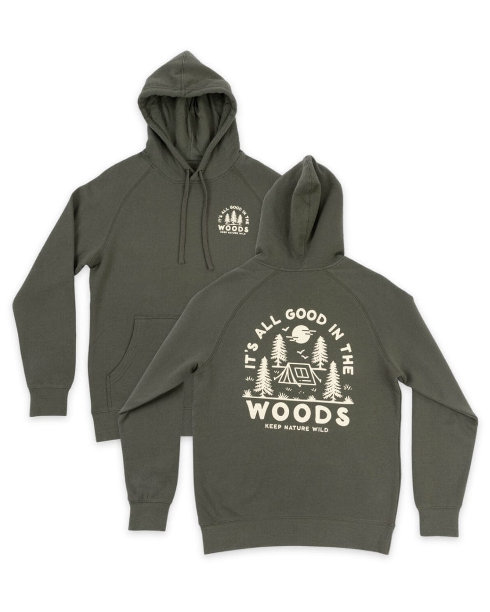 Keep Nature Wild Outerwear Good in the Woods Unisex Hoodie | Olive