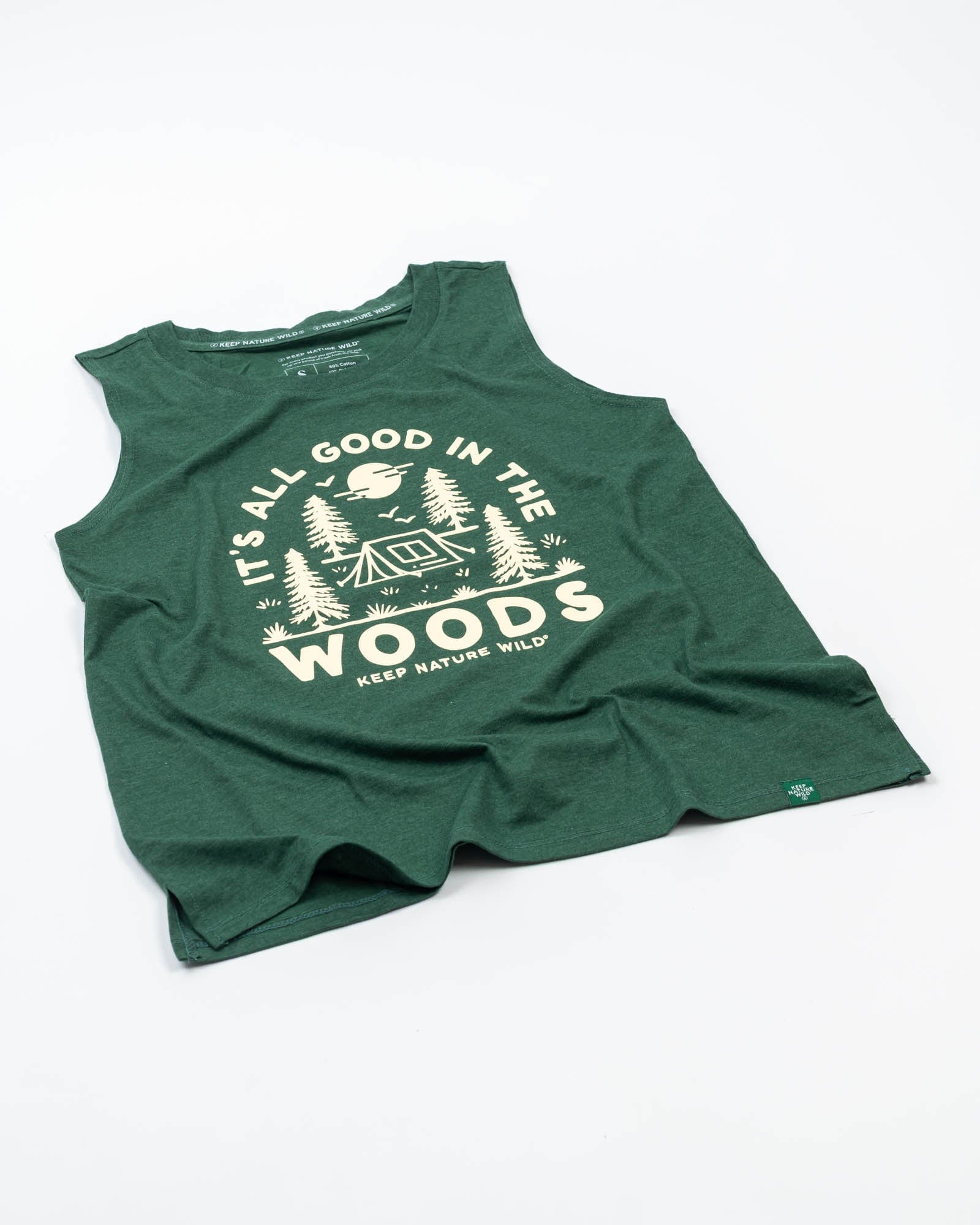 Keep Nature Wild Tank Good in the Woods Women's Muscle Tank | Heather Forest