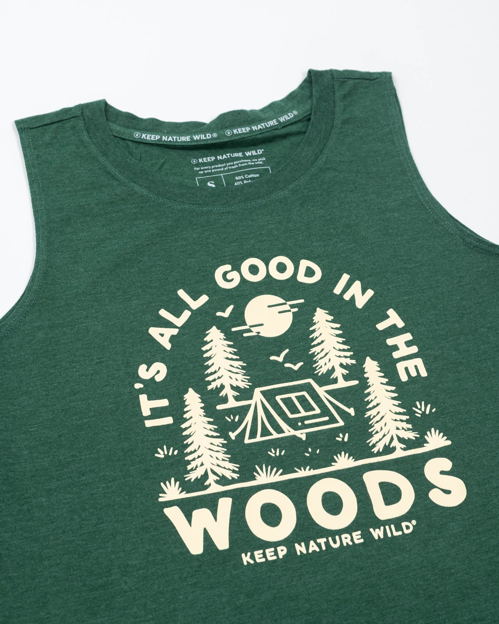 Keep Nature Wild Tank Good in the Woods Women's Muscle Tank | Heather Forest