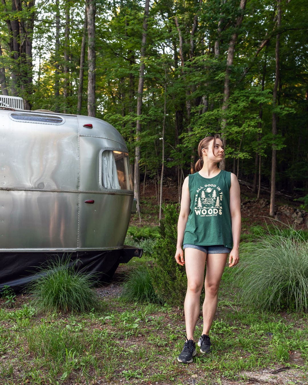 Keep Nature Wild Tank Good in the Woods Women's Muscle Tank | Heather Forest