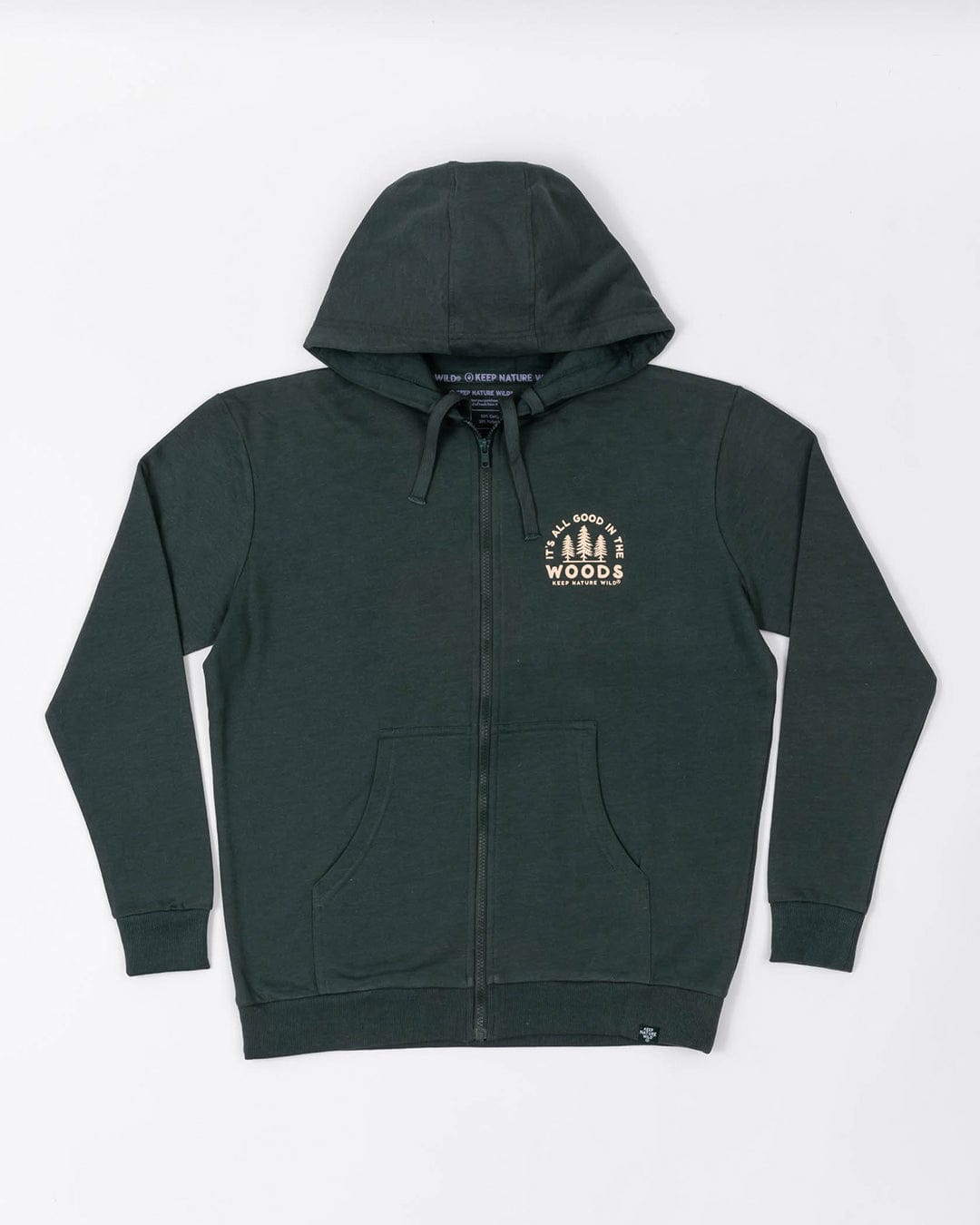 Keep Nature Wild Outerwear Good In The Woods Zip-Up Hoodie | Heather Forest