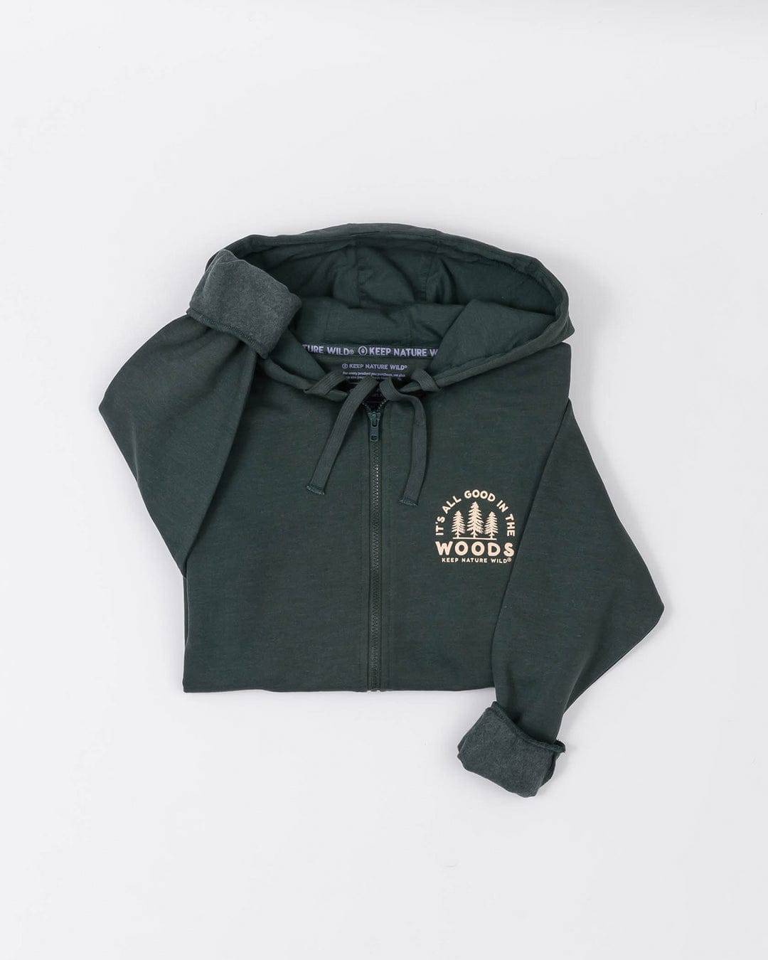 Keep Nature Wild Outerwear Good In The Woods Zip-Up Hoodie | Heather Forest