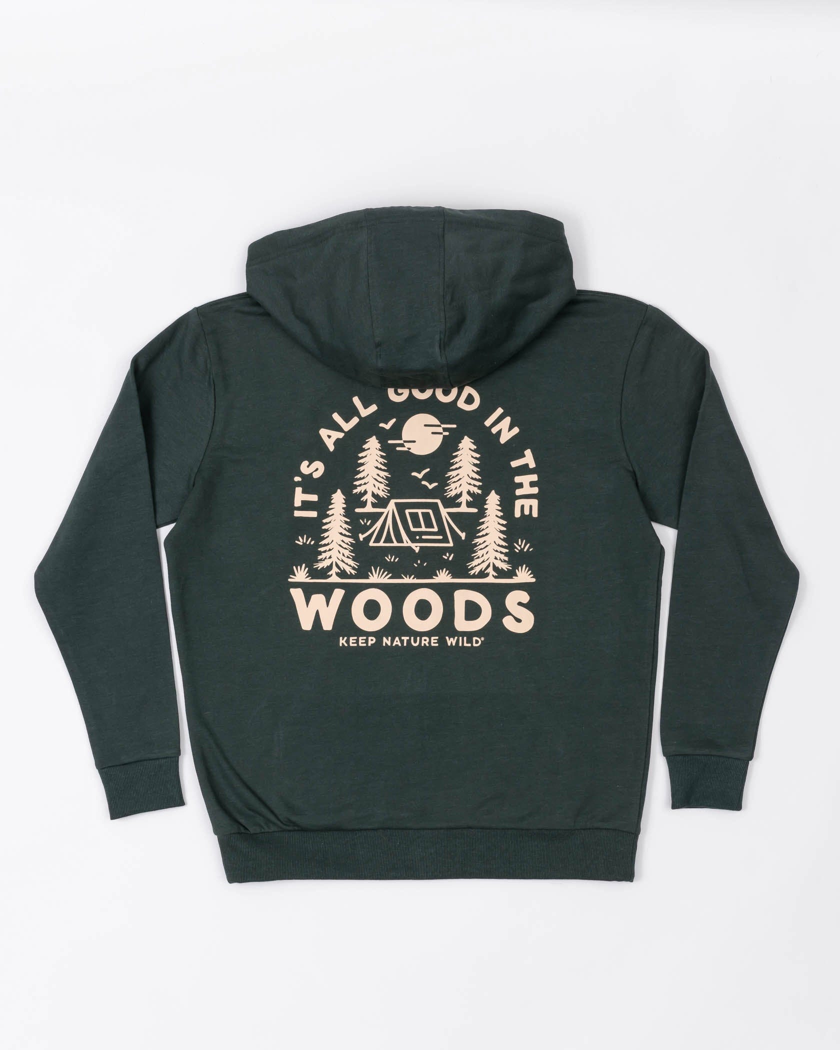 Keep Nature Wild Outerwear Good In The Woods Zip-Up Hoodie | Heather Forest