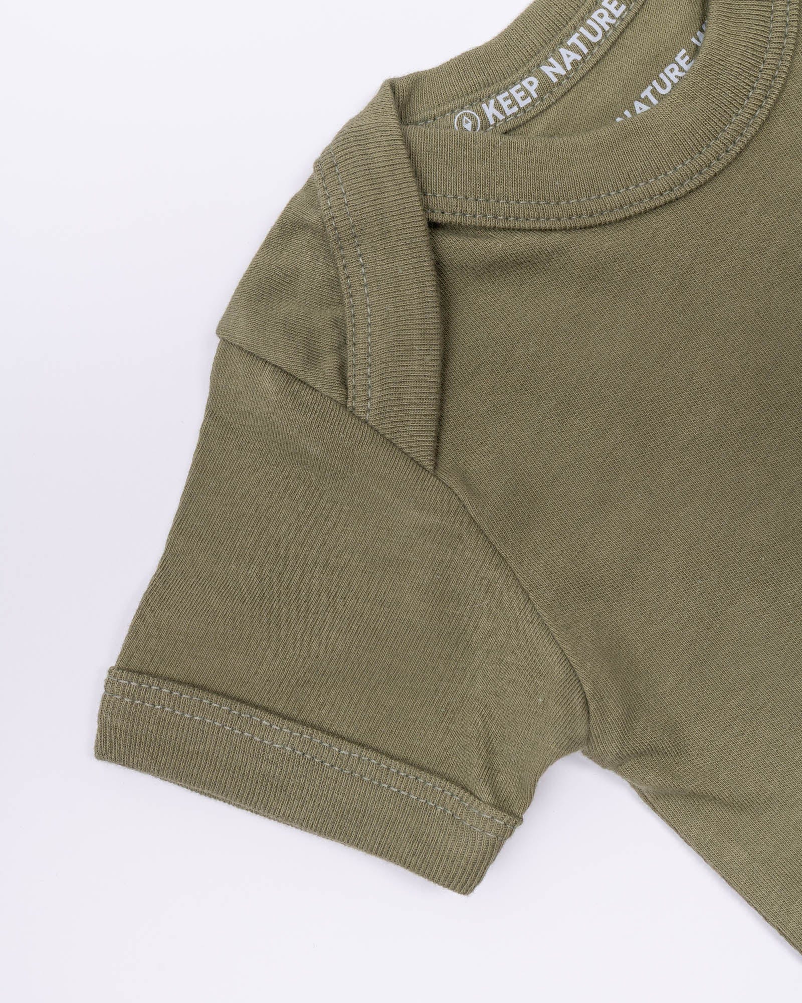 Keep Nature Wild Kids Happy Camper Bear Baby Bodysuit | Olive