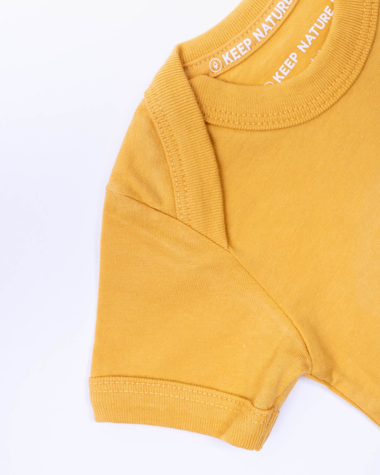 Keep Nature Wild Kids Happy Camper Saguaro Baby Bodysuit | Mustard