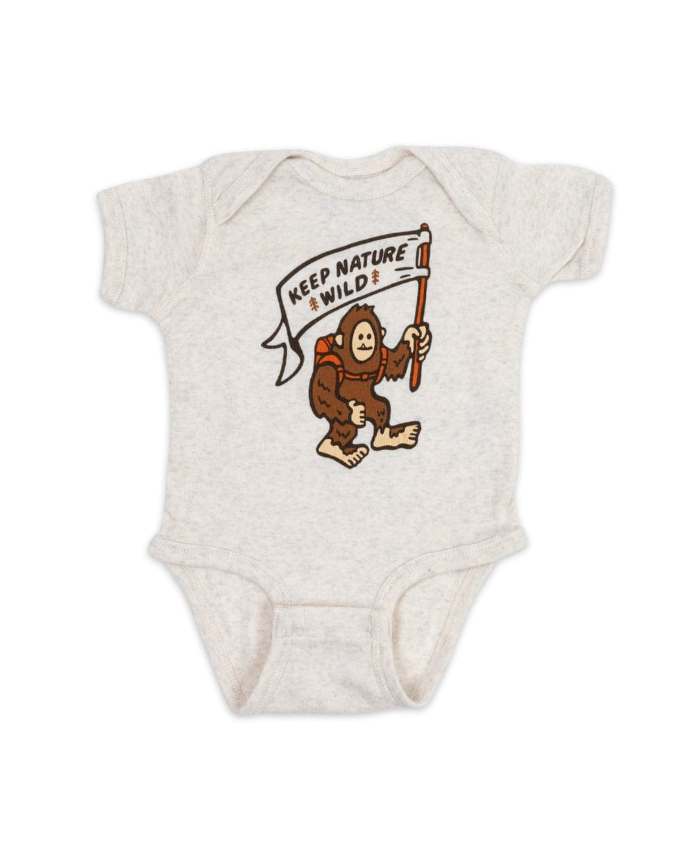 Happy Camper Squatch Baby Bodysuit Natural - Main Image