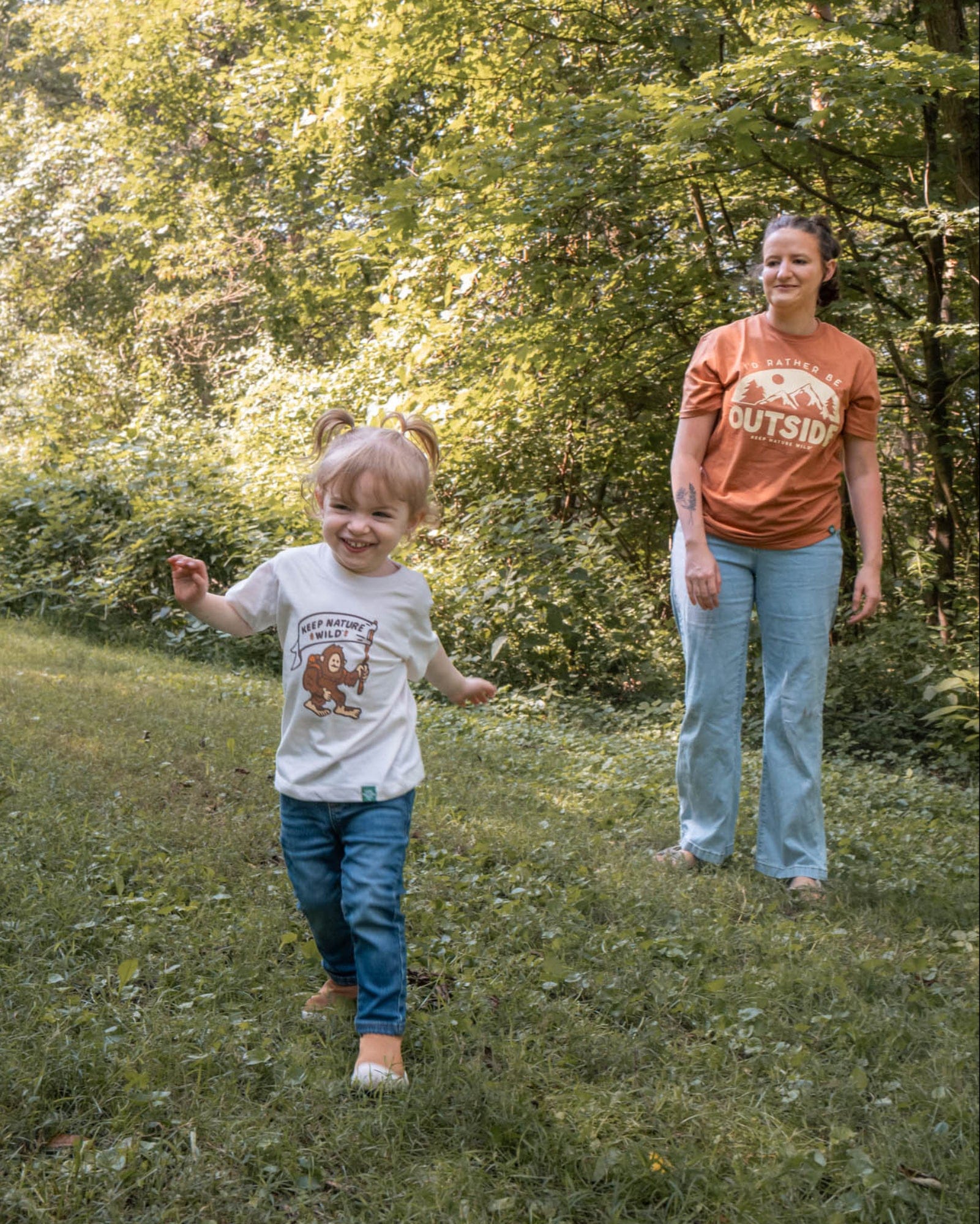 Keep Nature Wild Kids Happy Camper Squatch Toddler Tee | Natural