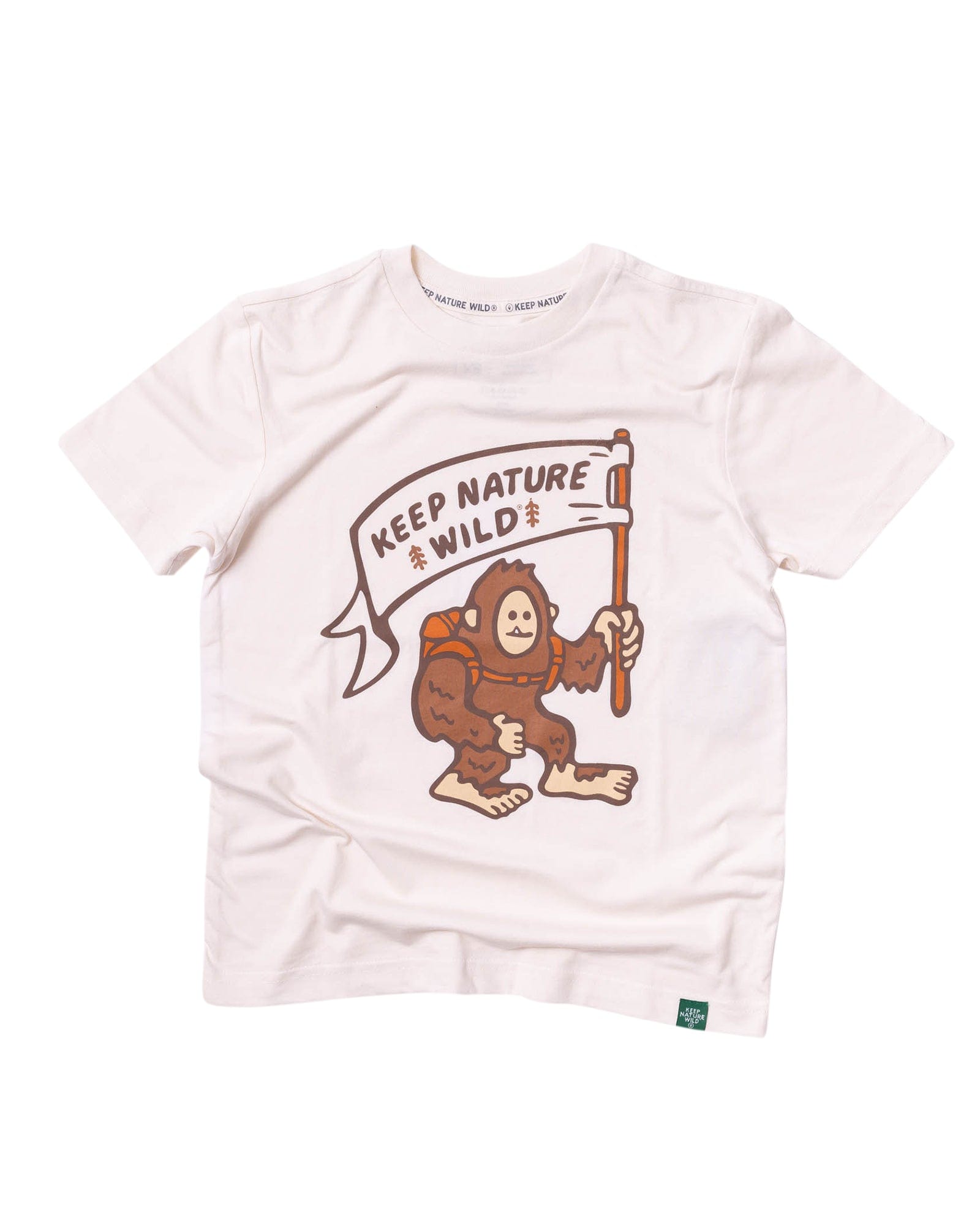 Keep Nature Wild Kids Happy Camper Squatch Youth Tee | Natural
