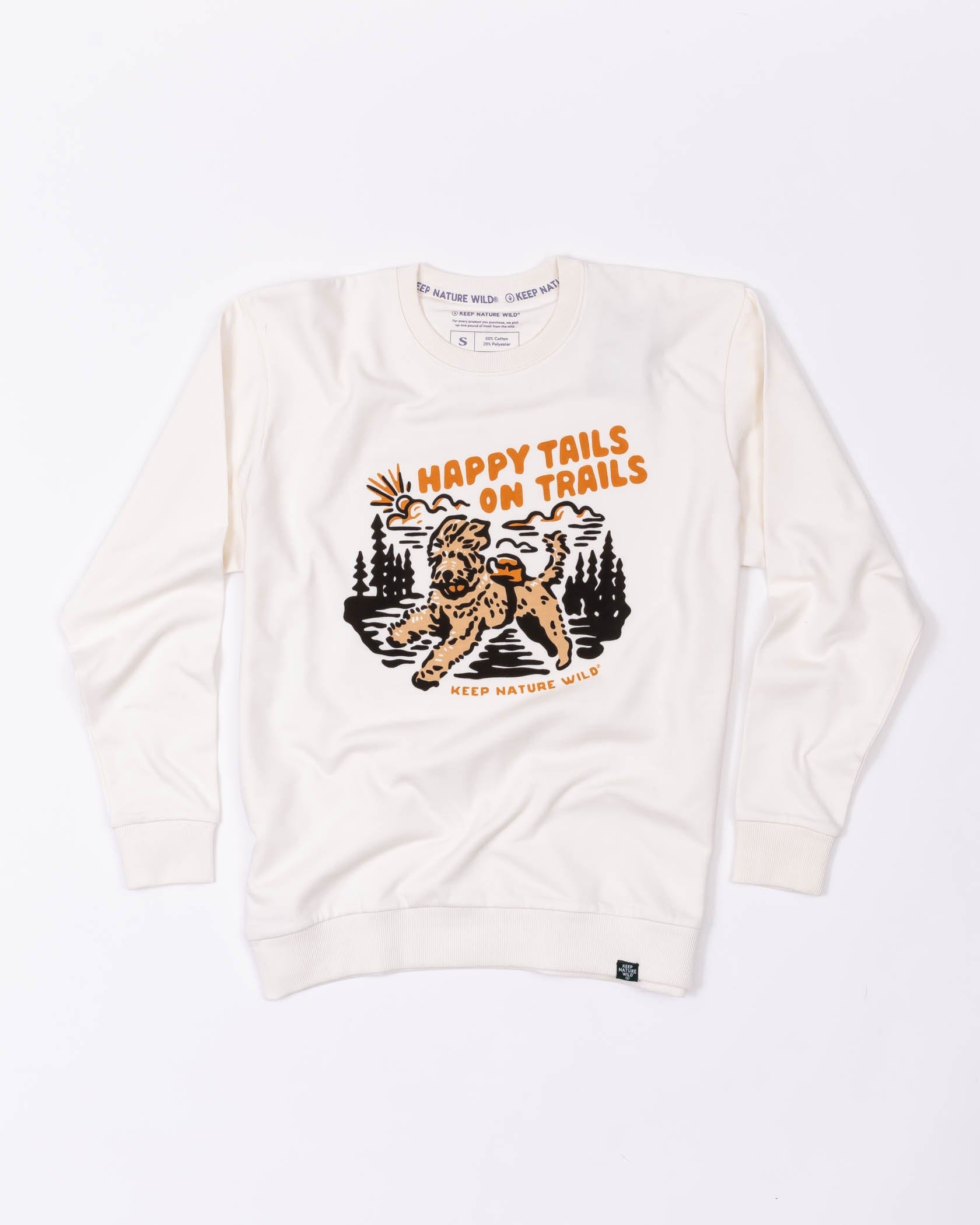 Keep Nature Wild Outerwear Happy Tails On Trails Crewneck Sweatshirt | Natural