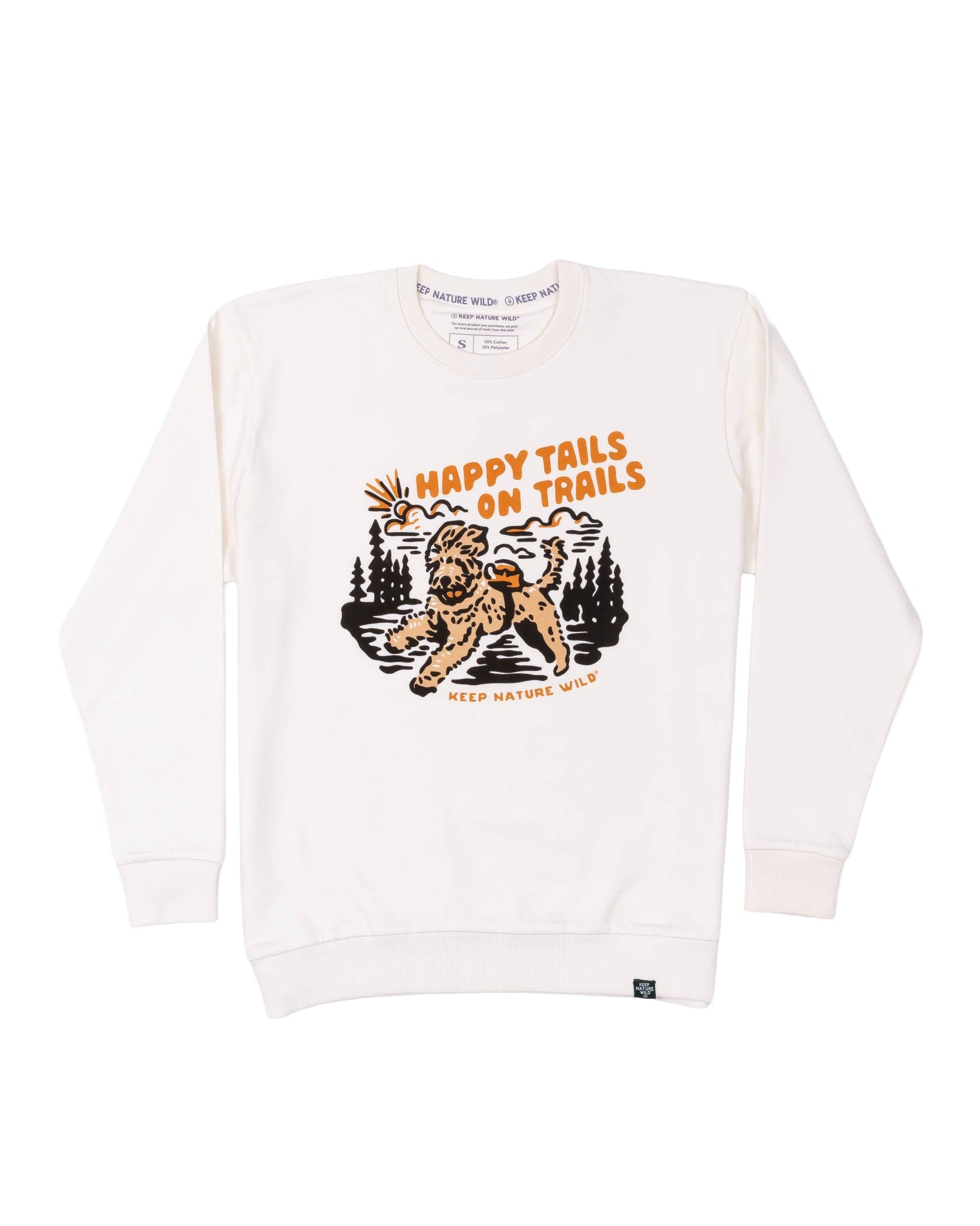 Keep Nature Wild Outerwear Happy Tails On Trails Crewneck Sweatshirt | Natural
