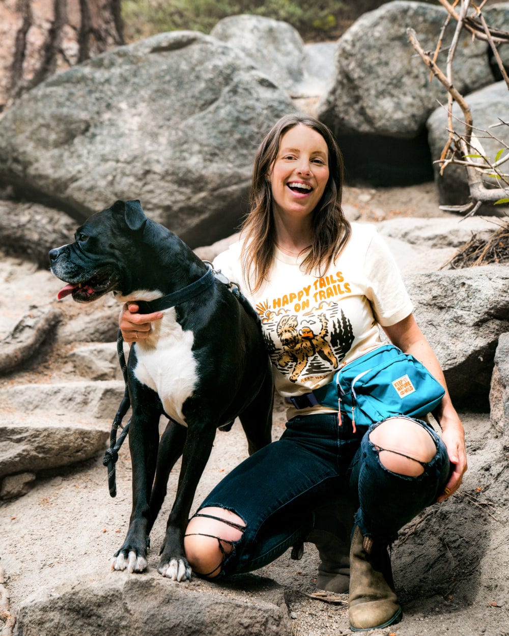 Keep Nature Wild Tee Happy Tails on Trails Forest Unisex Tee | Cholla