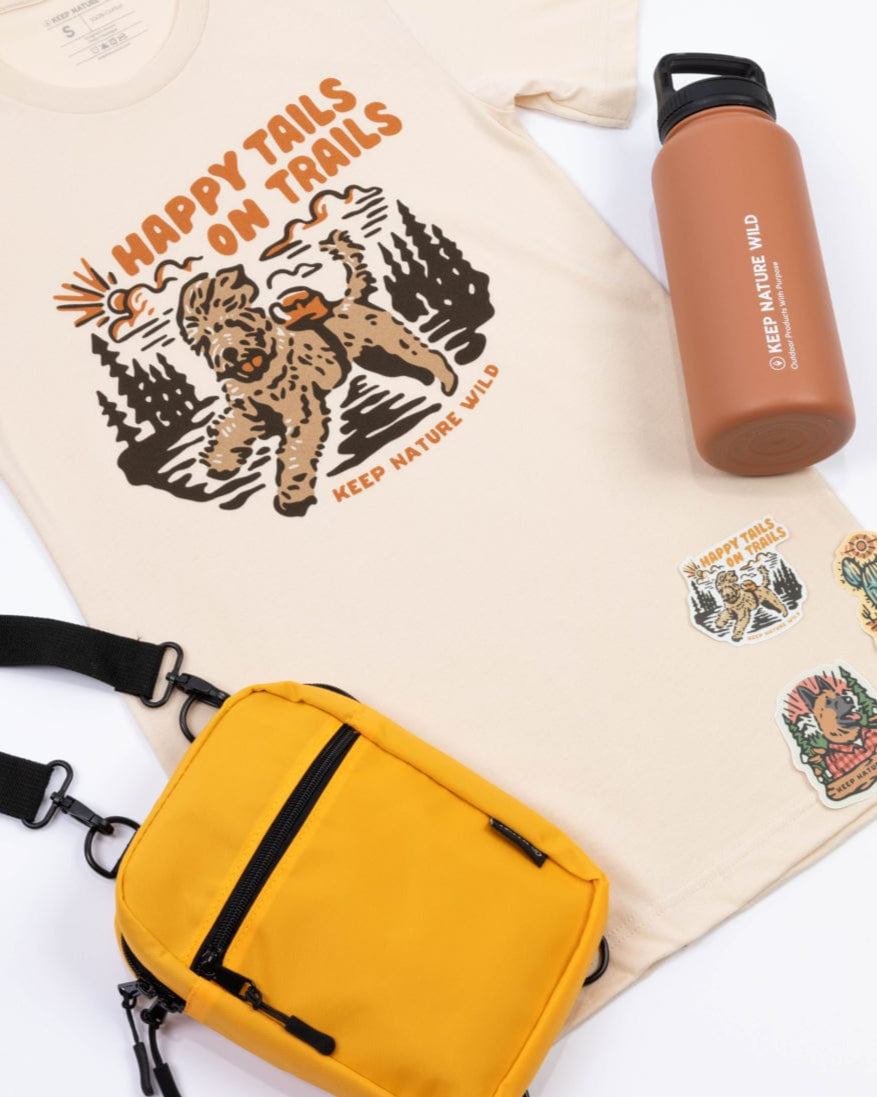 Keep Nature Wild Tee Happy Tails on Trails Forest Unisex Tee | Cholla