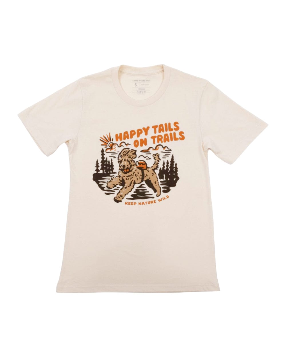 Keep Nature Wild Tee Happy Tails on Trails Forest Unisex Tee | Natural Echo