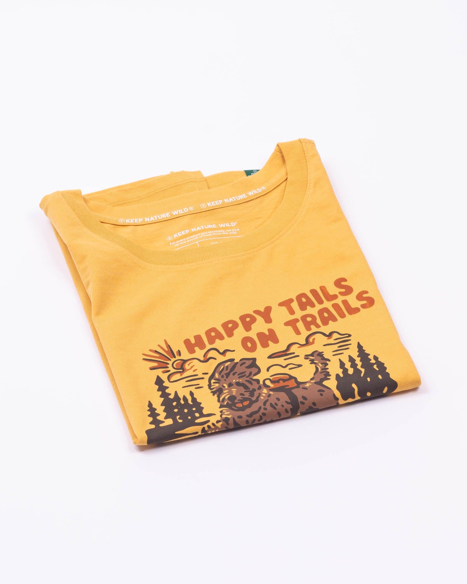 Keep Nature Wild Tank Happy Tails on Trails Forest Women's Muscle Tank | Mustard