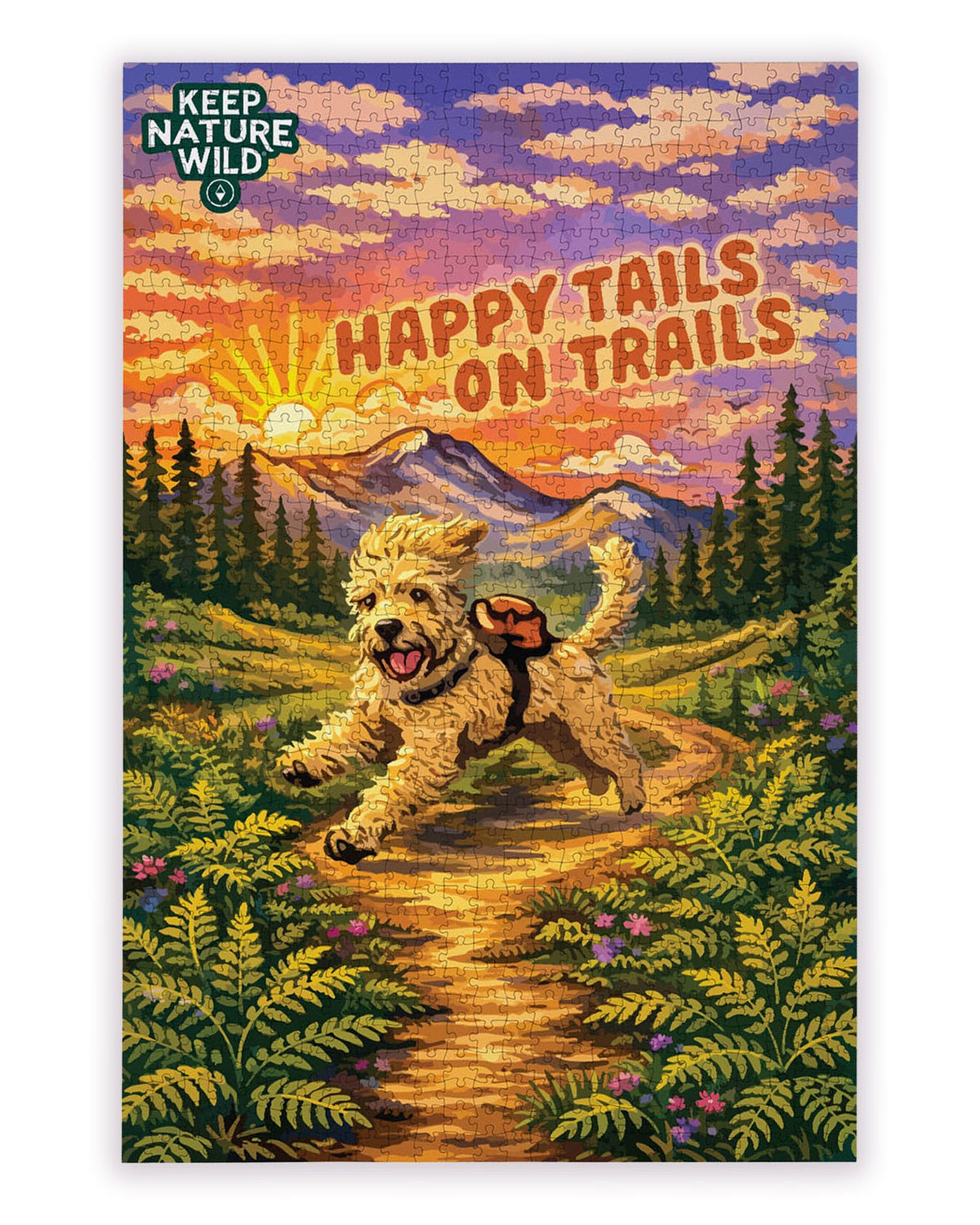 Keep Nature Wild Puzzle Happy Tails On Trails Puzzle | 18.5 x 27.75" | 1000 Piece