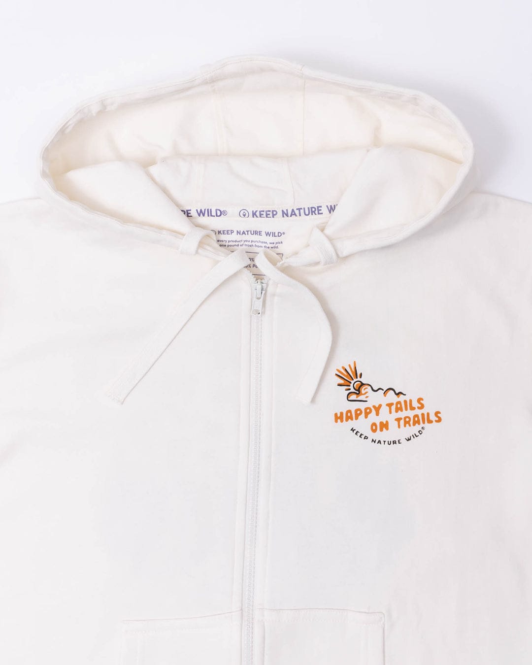 Keep Nature Wild Outerwear Happy Tails On Trails Zip-Up Hoodie | Natural