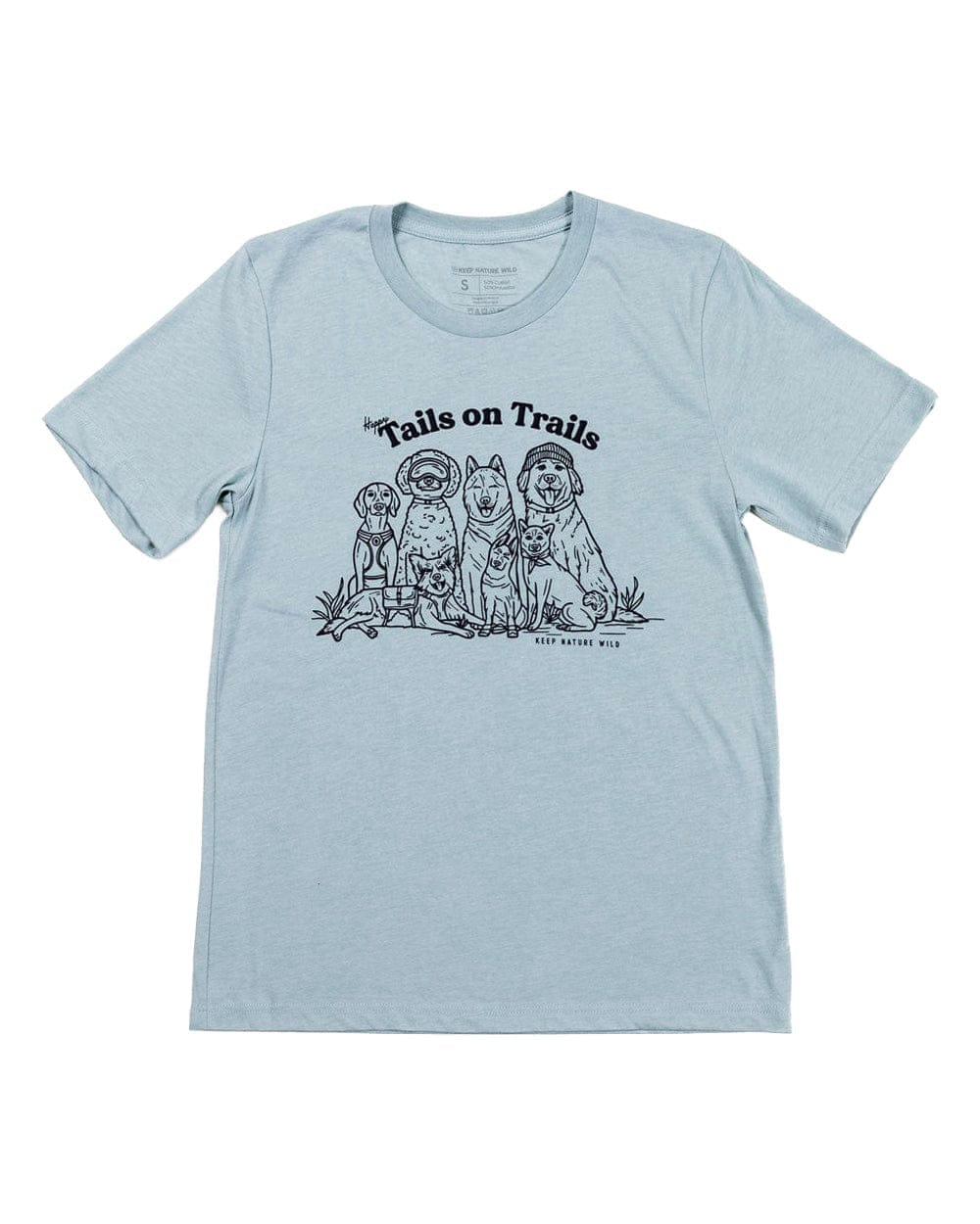 Keep Nature Wild Tee Happy Tails Unisex Tee | Dusty Blue