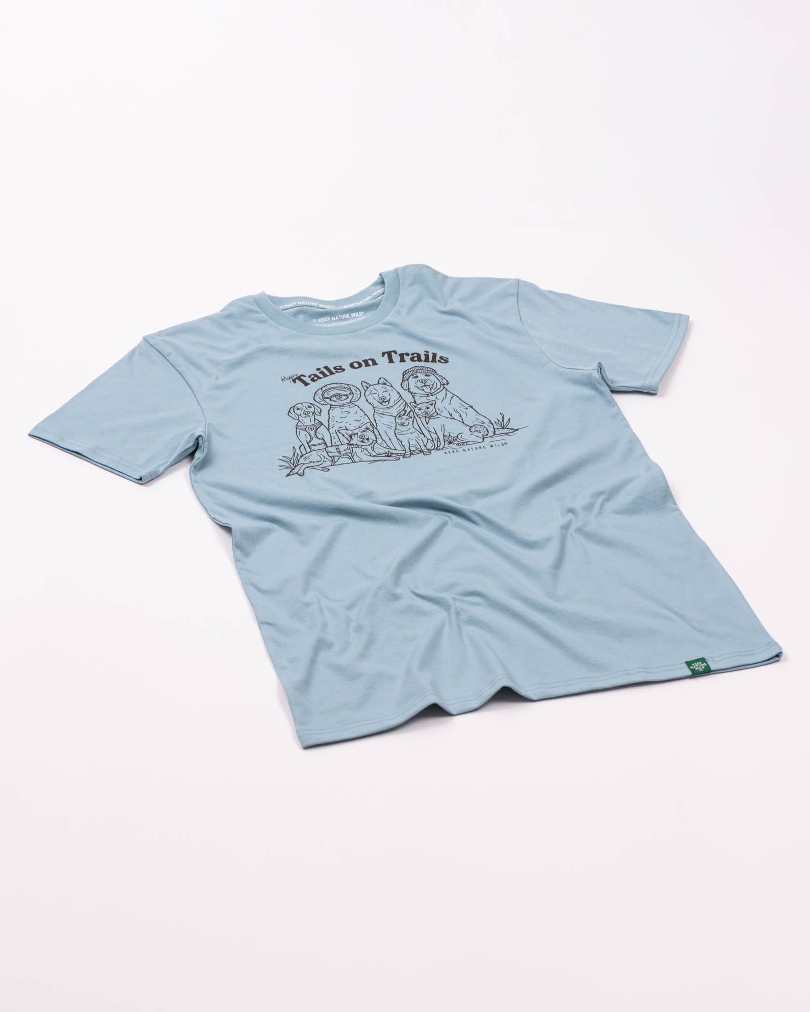 Keep Nature Wild Tee Happy Tails Unisex Tee | Dusty Blue