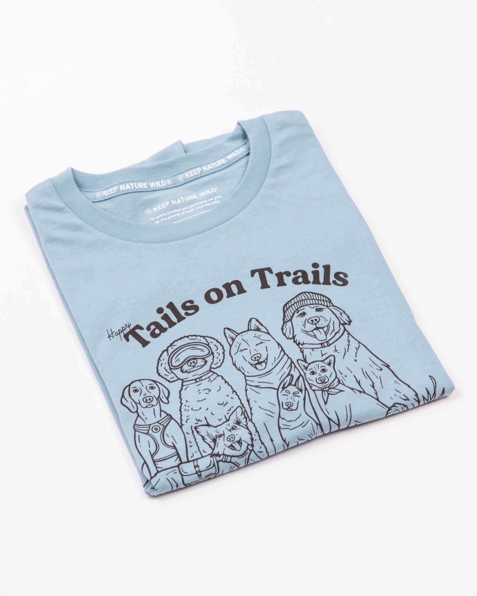 Keep Nature Wild Tee Happy Tails Unisex Tee | Dusty Blue