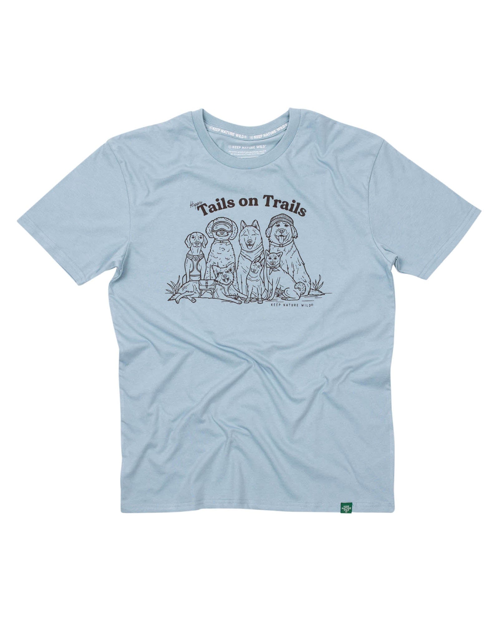 Keep Nature Wild Tee Happy Tails Unisex Tee | Dusty Blue